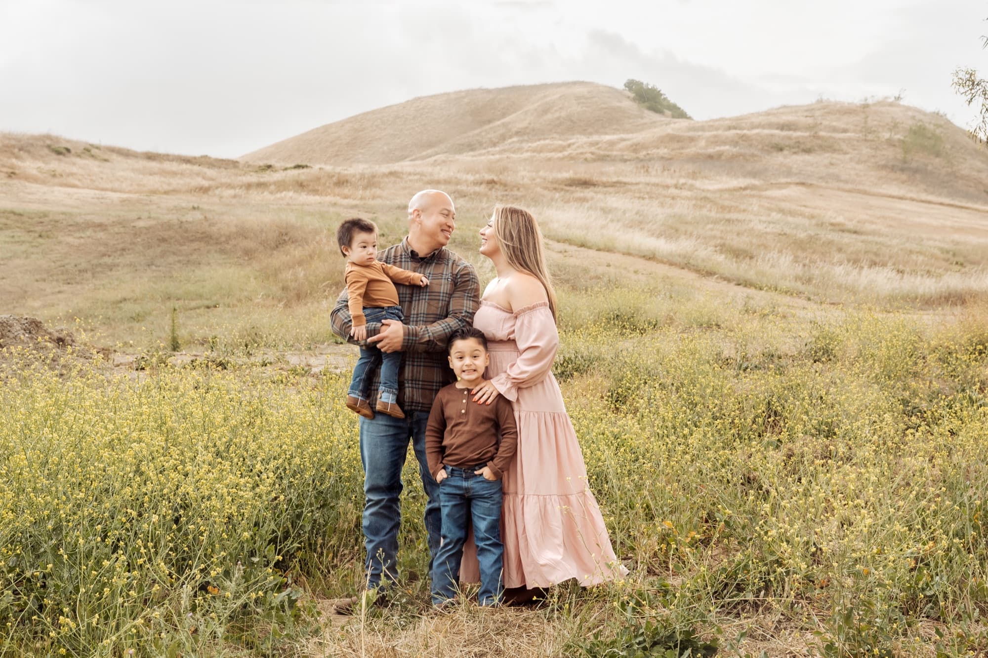 Family of four in the hills — Riverside