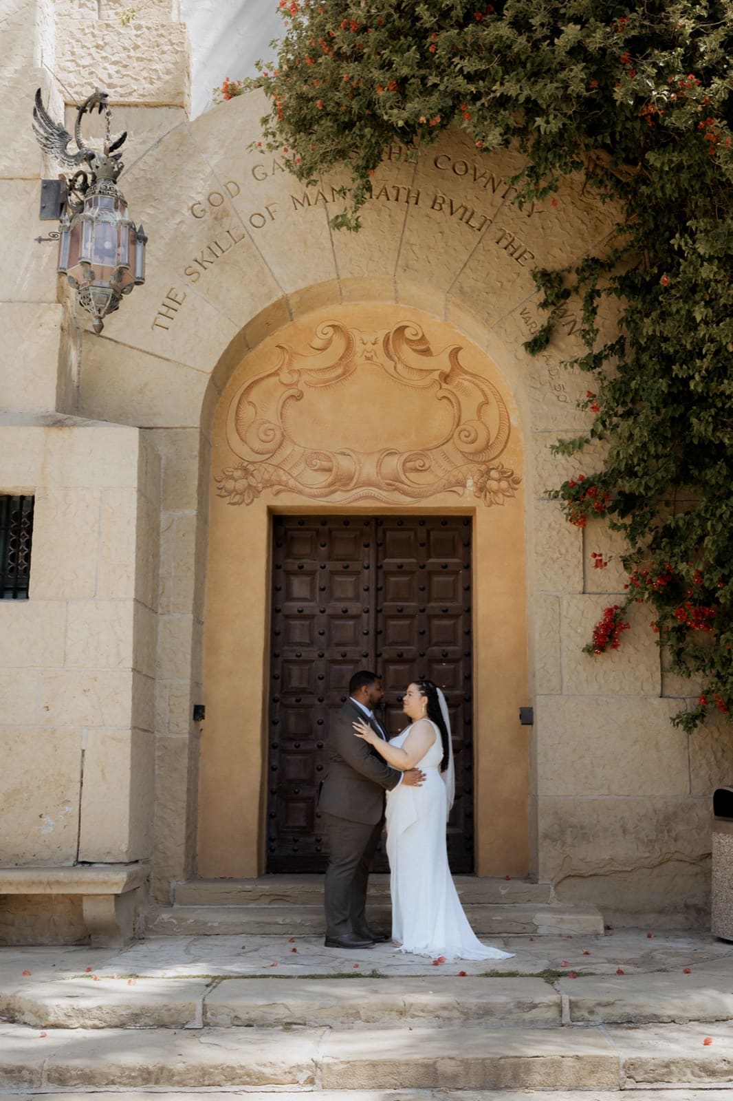 Couple in the garden doorway