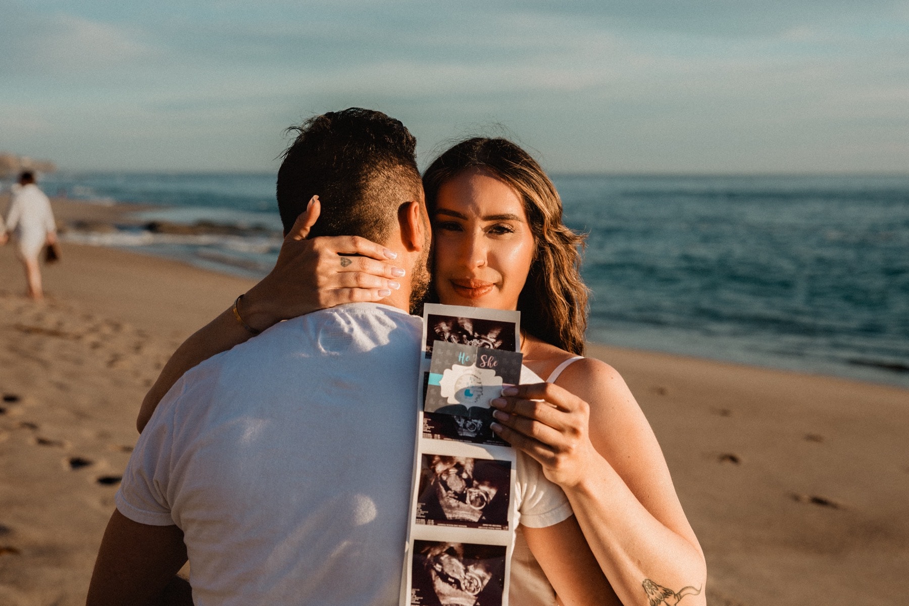 Southern California maternity session photographed at the beach