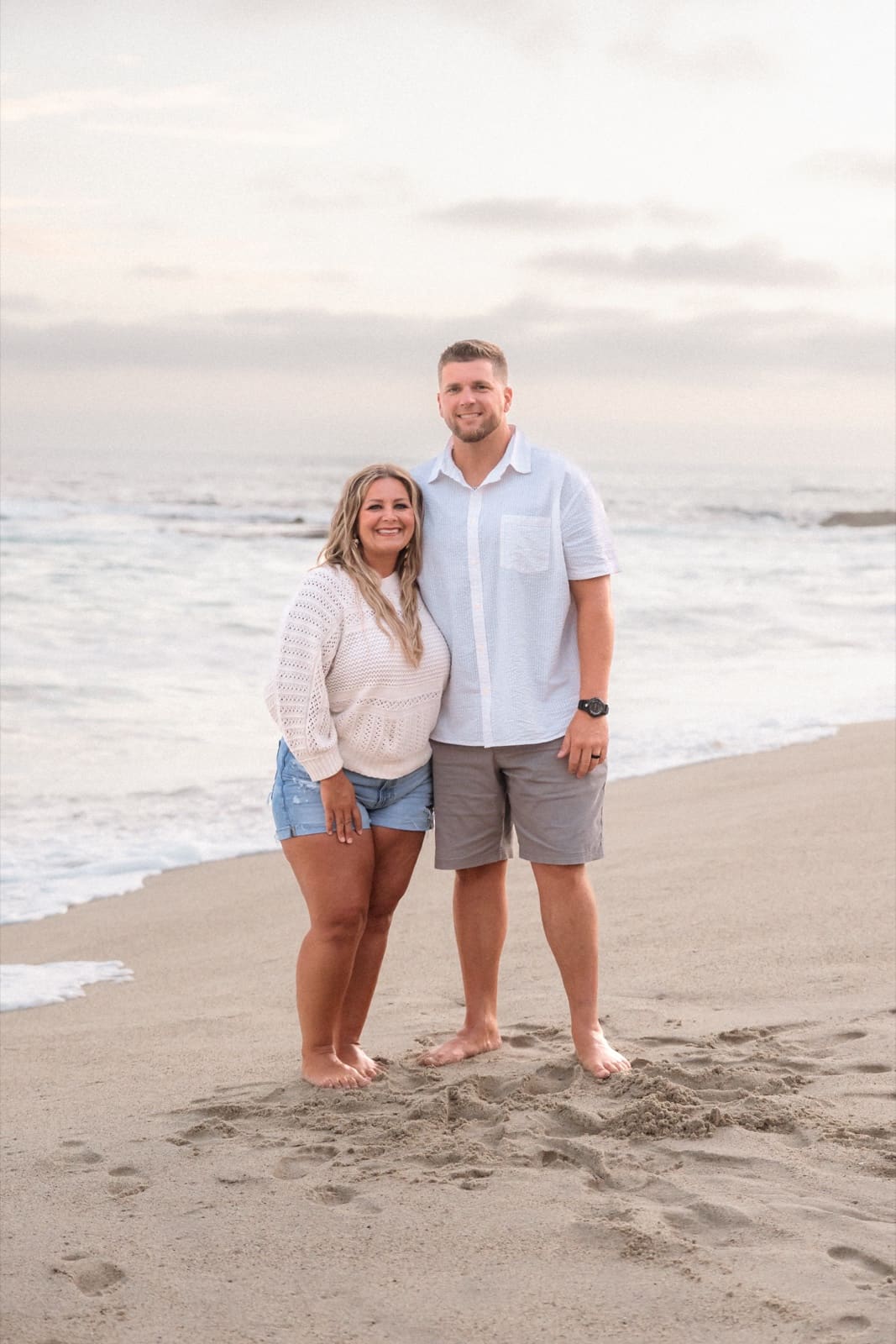 Couple portrait on the sand at Treasure Island