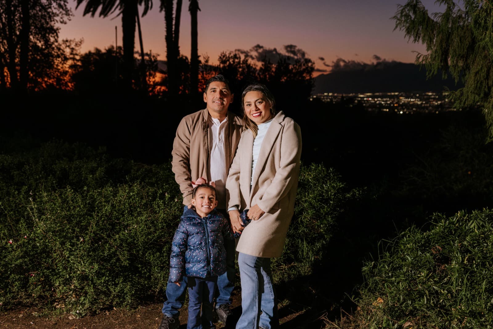 Portrait session outdoors at dusk — Inland Empire